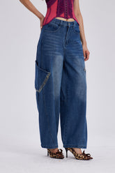 Chayyim Leopar Cepli Bol Pantolon